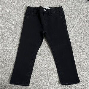 Kids Black Zara Stretch Denim Pants